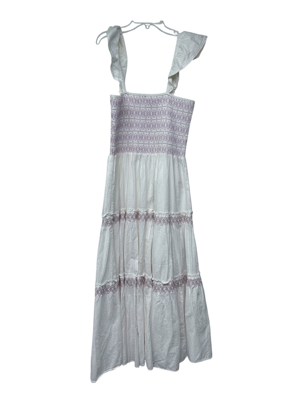 Madewell Lucie Smocked Tiered Midi Dress S - Picture 7 of 7